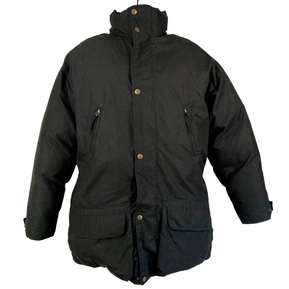 Eddie Bauer Down Coat Men's Tall Black Puffer Skiing Snow